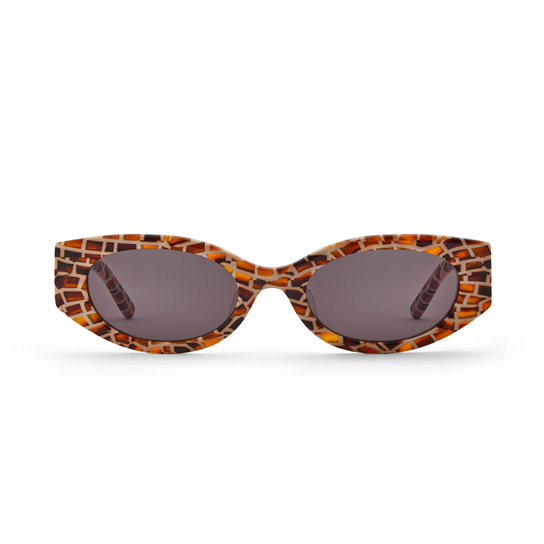 Cosmic Rebel Oval Sunglasses - Animal Print | Hot Futures display picture 1