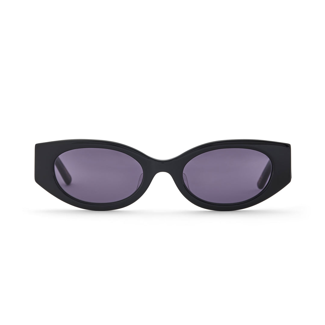 Cosmic Rebel Sunglasses Gloss Black Frame - Dark Lens | Hot 