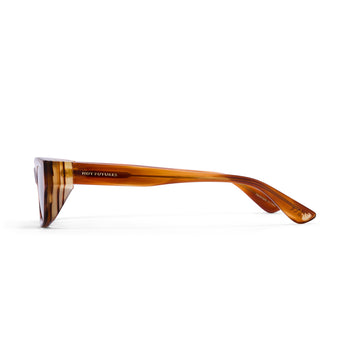 Sunglasses with tortoiseshell frame on a white background