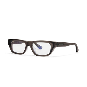 Brown eyeglasses on a white background
