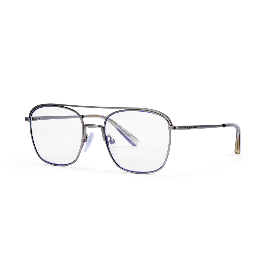Pair of eyeglasses on a white background