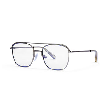 Pair of eyeglasses on a white background
