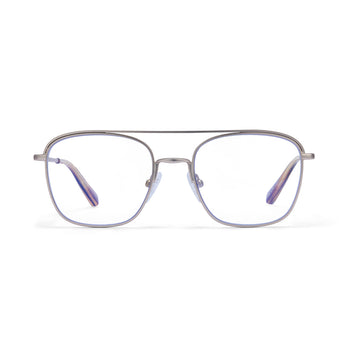 Hot Futures Sage Soft Gold Aviator blue light glasses on a white background