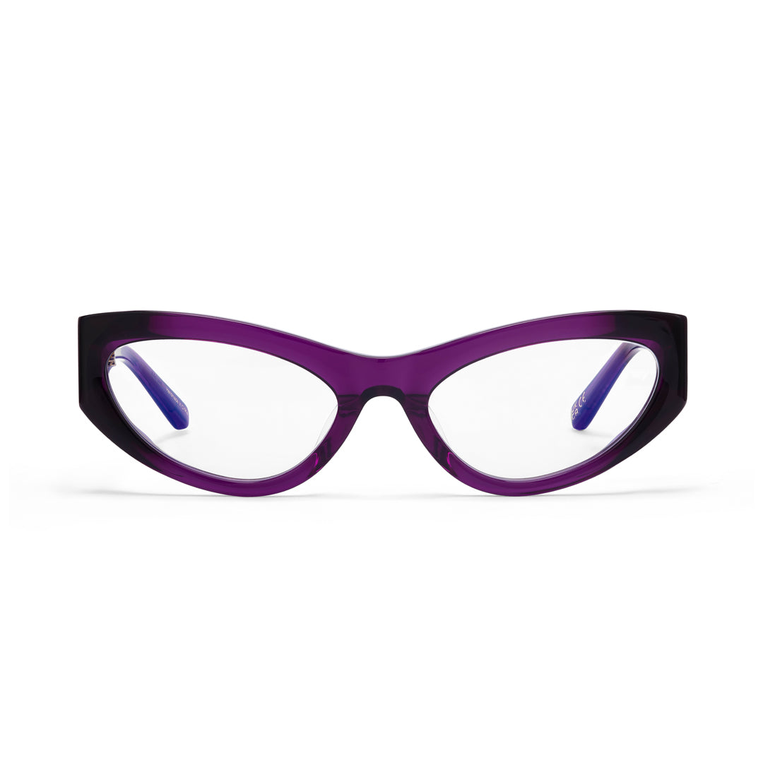The Hot Futures Storm Optical glasses in purple shot against a white backdrop